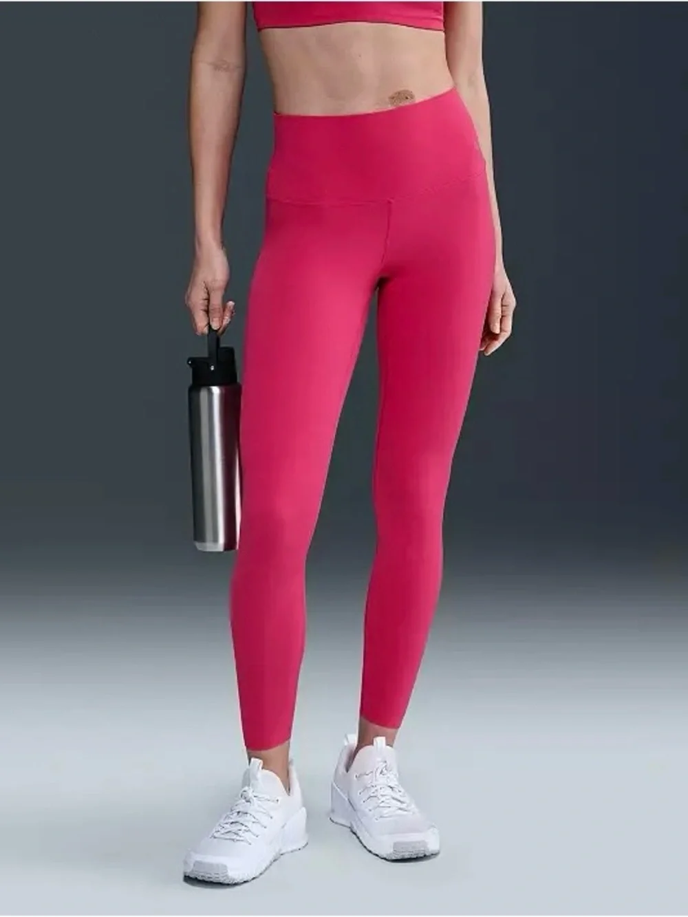 Nike Zenvy High-Waisted 7/8 Leggings Sz S Hot Pink Gentle Support Pants